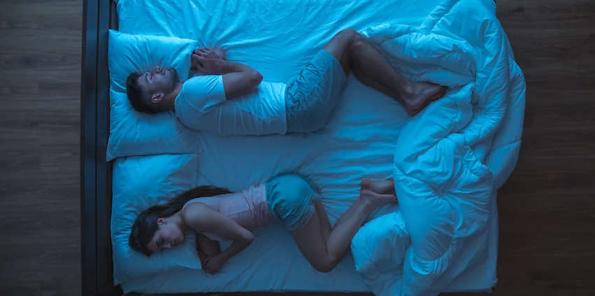 espasmos al dormir, pareja durmiendo