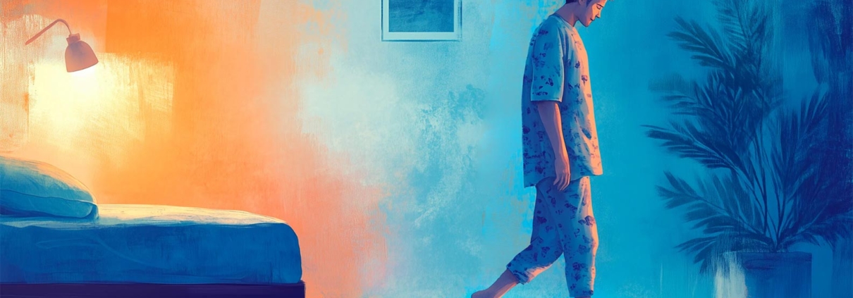 hombre con sonambulismo